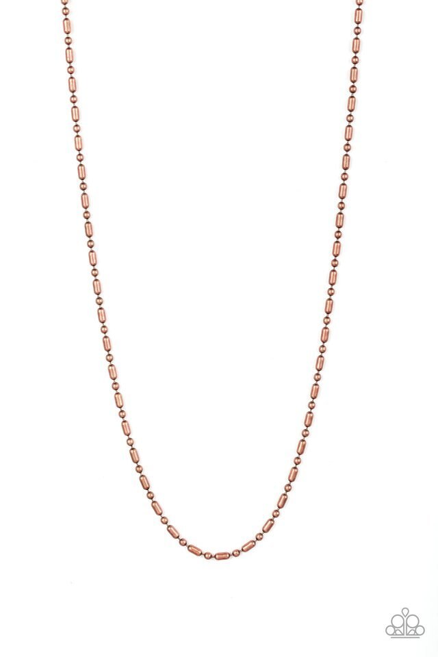 Men's Paparazzi Necklace ~ Covert Operation - Copper