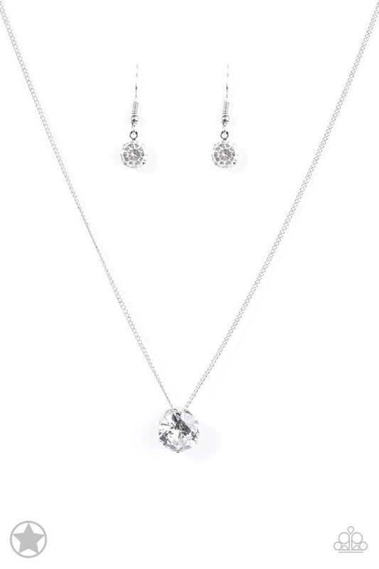 Paparazzi Blockbuster Necklace - What a Gem - White