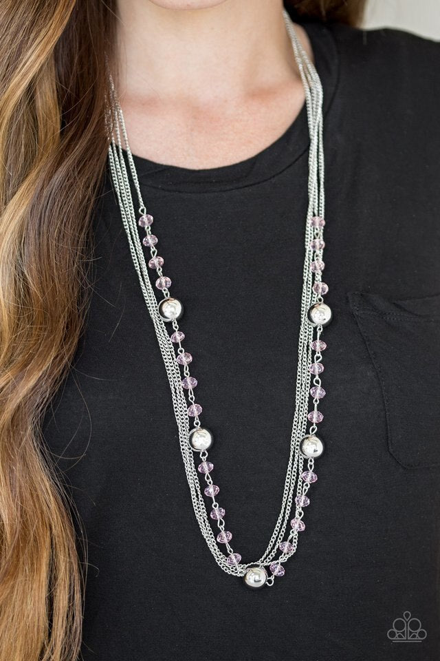Paparazzi Necklace - High Standards - Pink