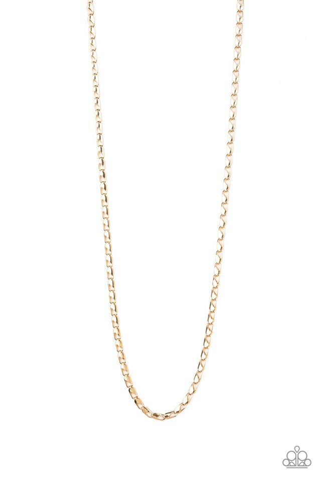 Men's Paparazzi Necklace ~ Free Agency - Gold