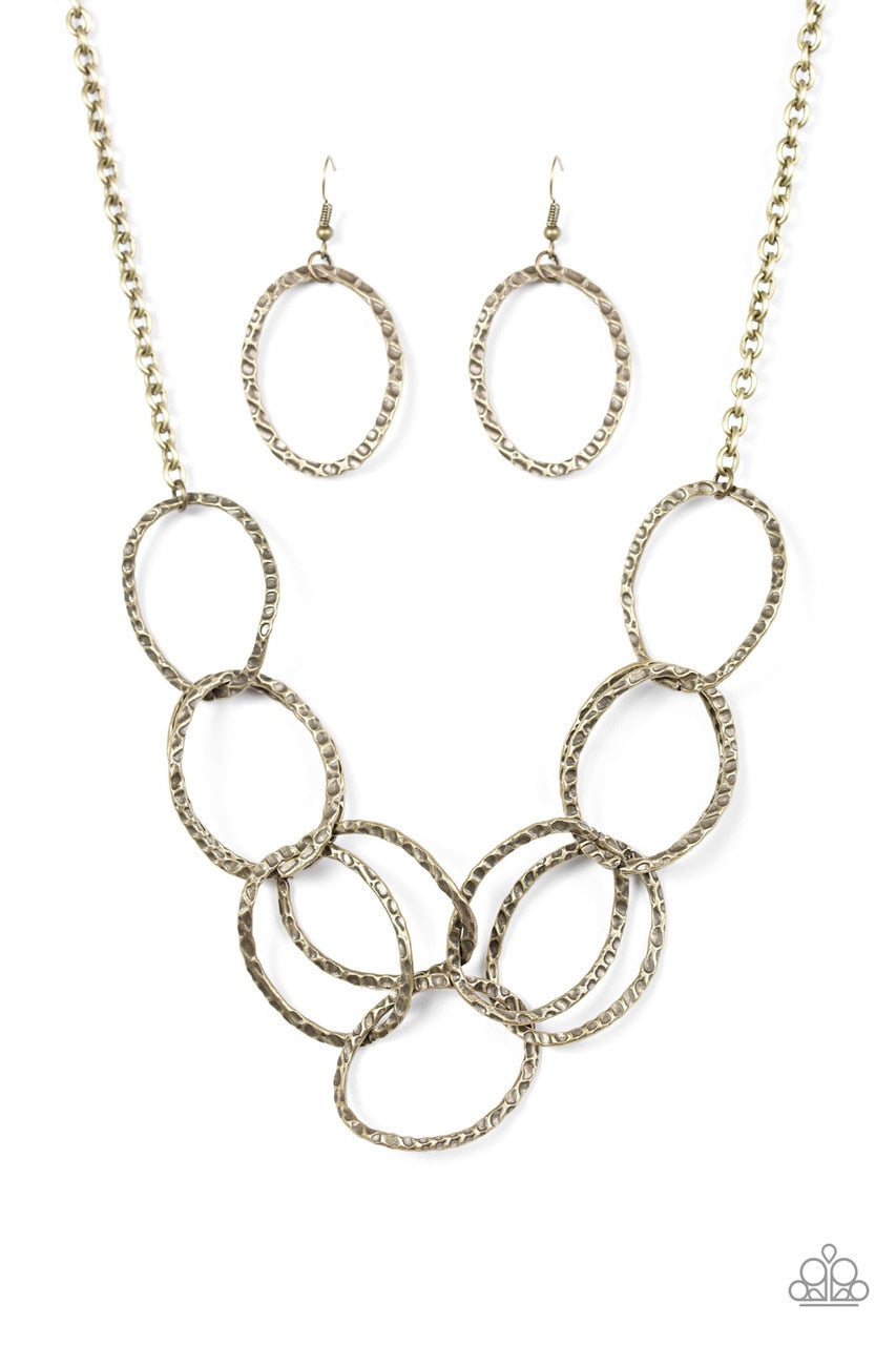 Paparazzi Necklace ~ Circus Royale - Brass