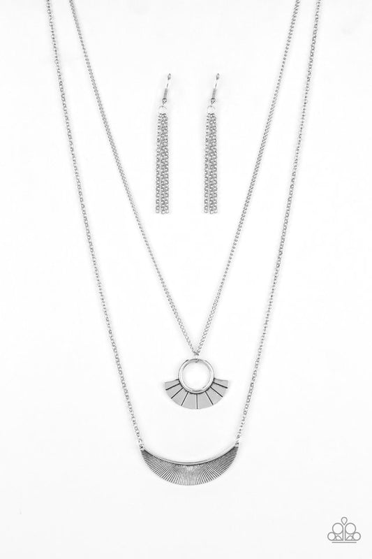 Paparazzi Necklace ~ Tribal Trek - Silver