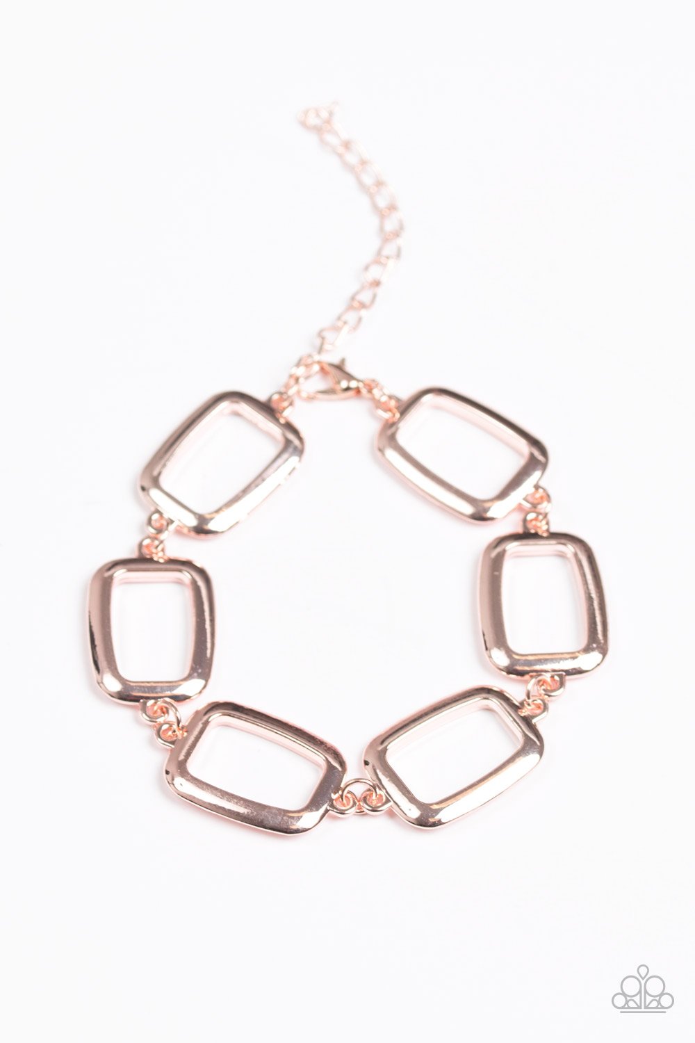 Paparazzi Bracelet ~ Basic Geometry - Rose Gold