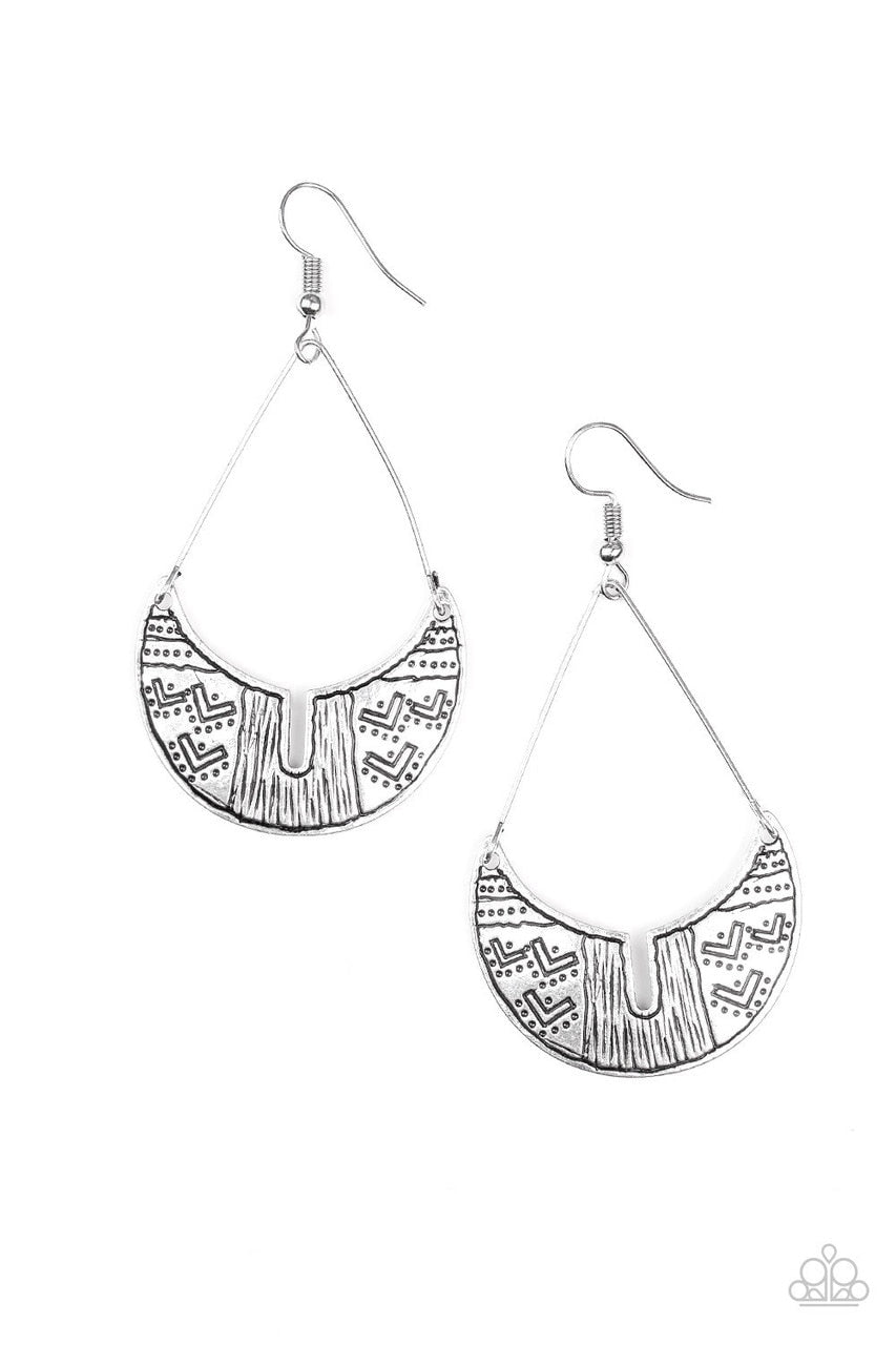 Paparazzi Earring ~ Trading Post Trending - Silver