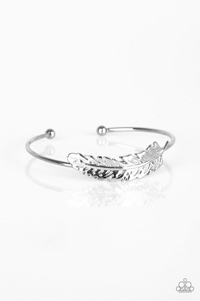 Paparazzi Bracelet ~ How Do You Like This FEATHER? - Silver