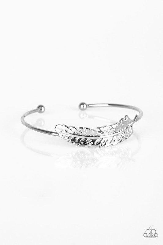 Paparazzi Bracelet ~ How Do You Like This FEATHER? - Silver