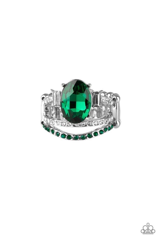 Paparazzi Ring ~ Spectacular Sparkle - Green