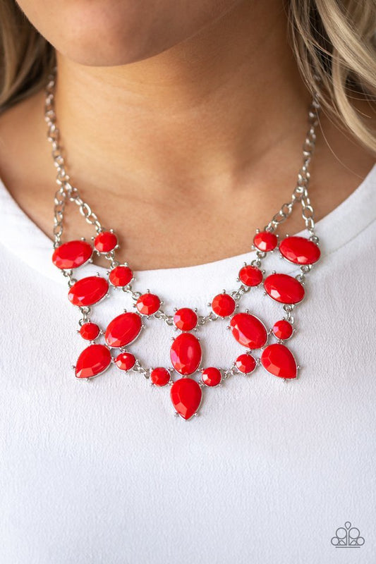 Paparazzi Necklace ~ Goddess Glow - Red