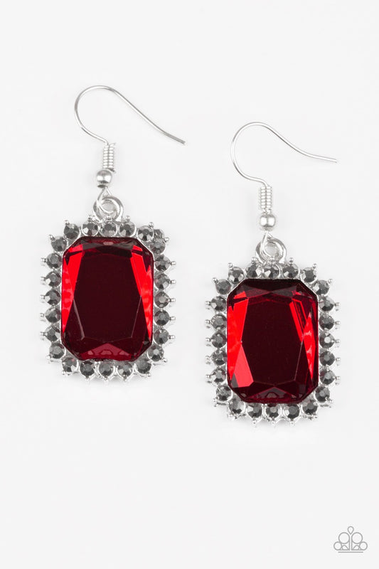 Paparazzi Earring ~ Downtown Dapper - Red