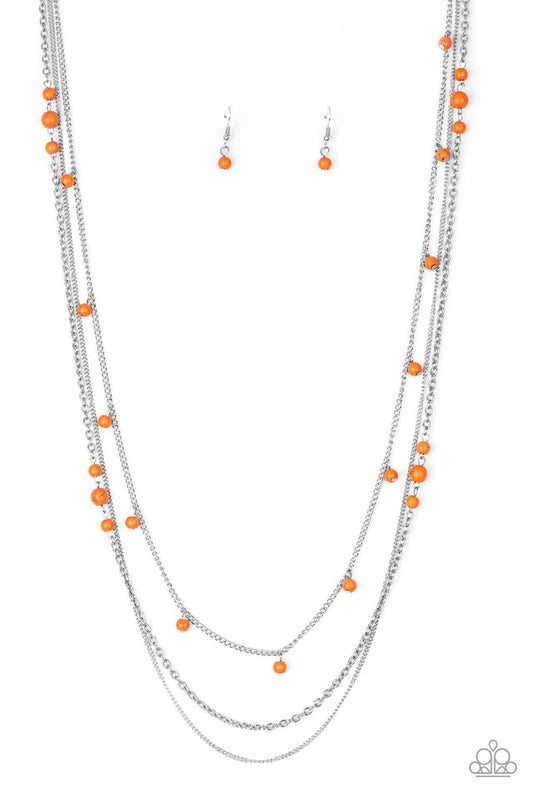 Laying The Groundwork - Orange - Paparazzi Necklace Image