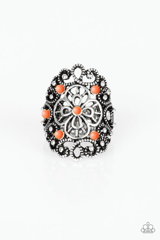 Floral Fancies - Orange - Paparazzi Ring Image