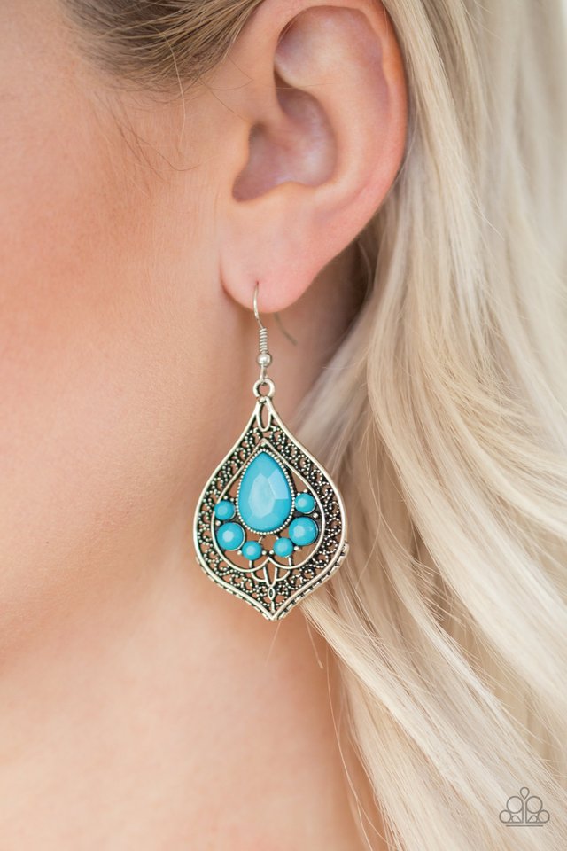Malibu Mama - Blue - Paparazzi Earring Image