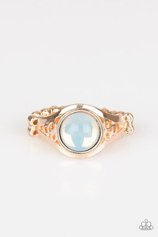 It Just Goes To GLOW - Rose Gold - Paparazzi Ring Image