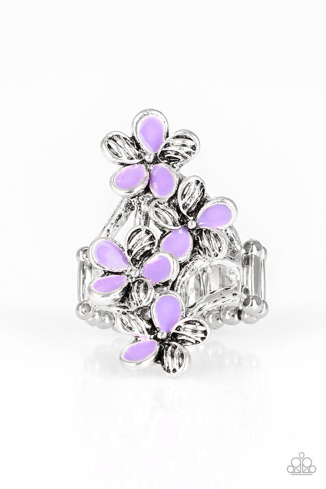 Paparazzi Ring ~ Climbing Gardens - Purple