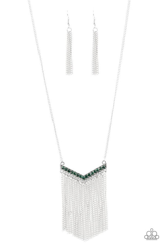 Paparazzi Necklace - Gotta Have Fringe - Green