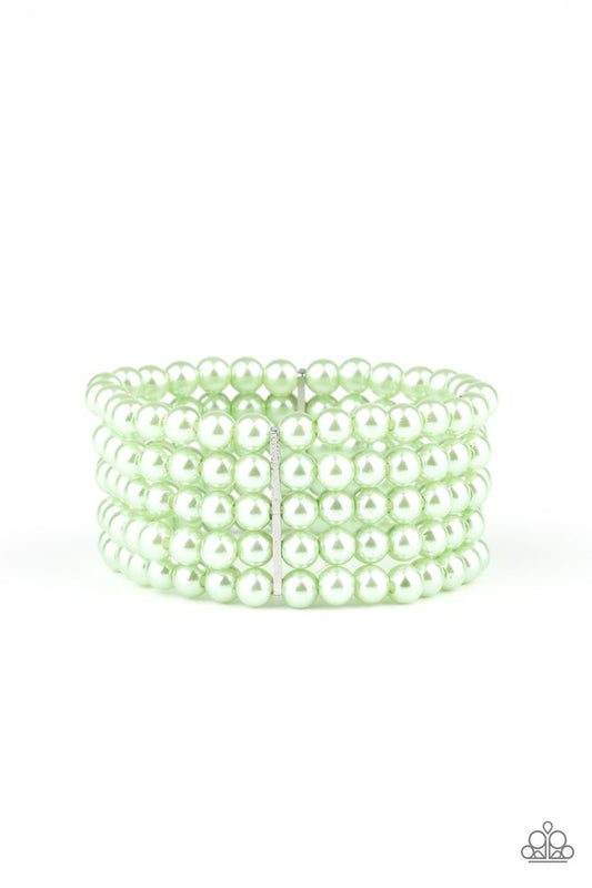 Pearl Bliss - Green - Paparazzi Bracelet Image