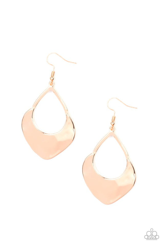 Dig Your Heels In - Rose Gold - Paparazzi Earring Image
