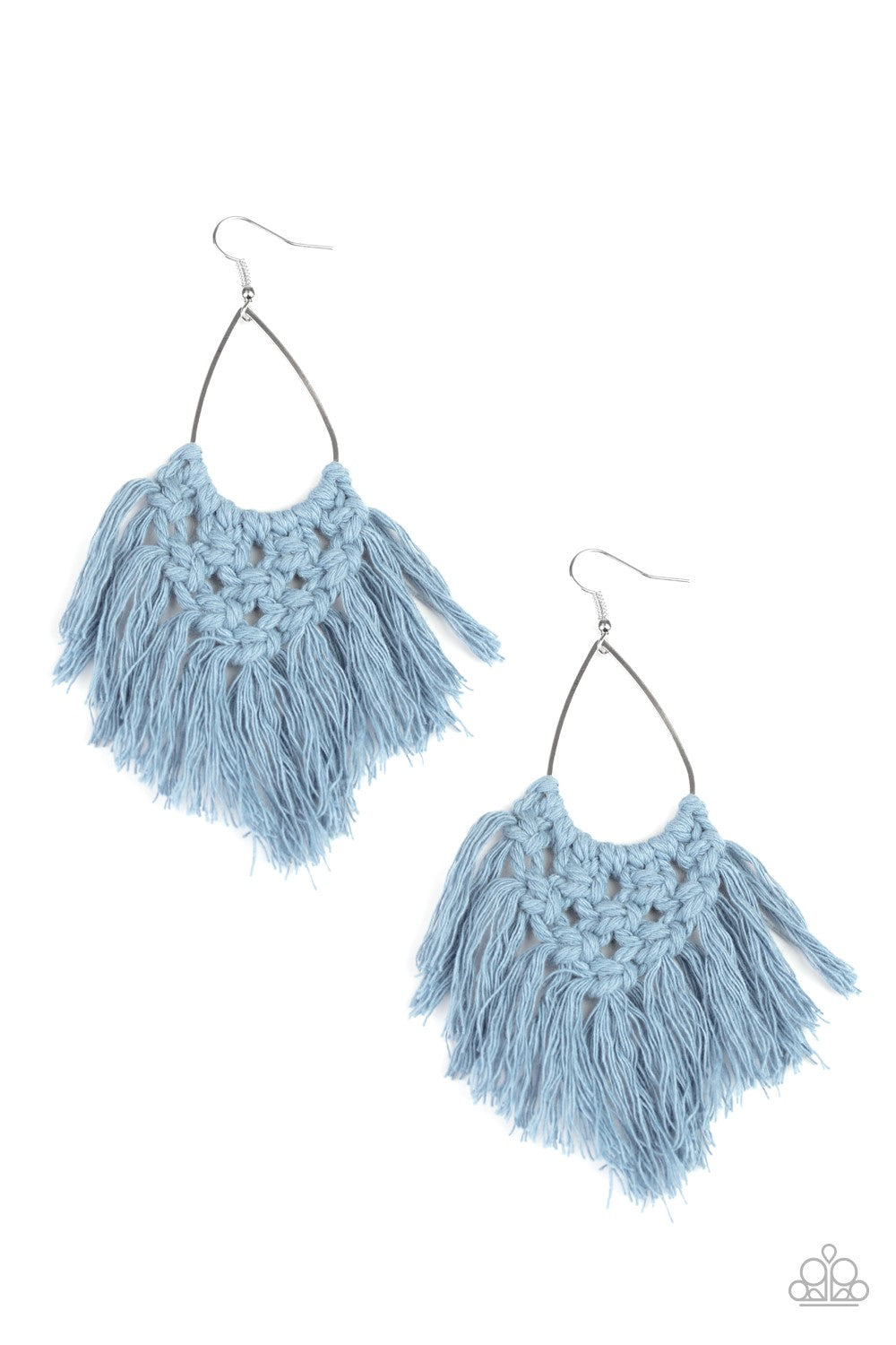 Paparazzi Earring ~ Oh MACRAME, Oh My - Blue