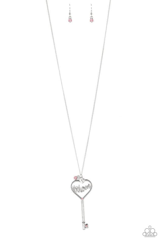 The Key To Moms Heart - Pink - Paparazzi Necklace Image