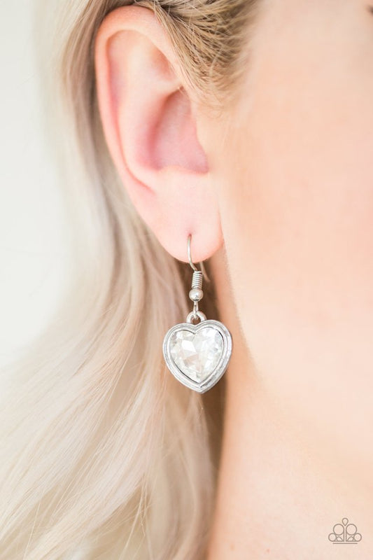 Paparazzi Earring ~ Real Romance - White