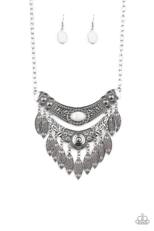 Paparazzi Necklace ~ Island Queen - White