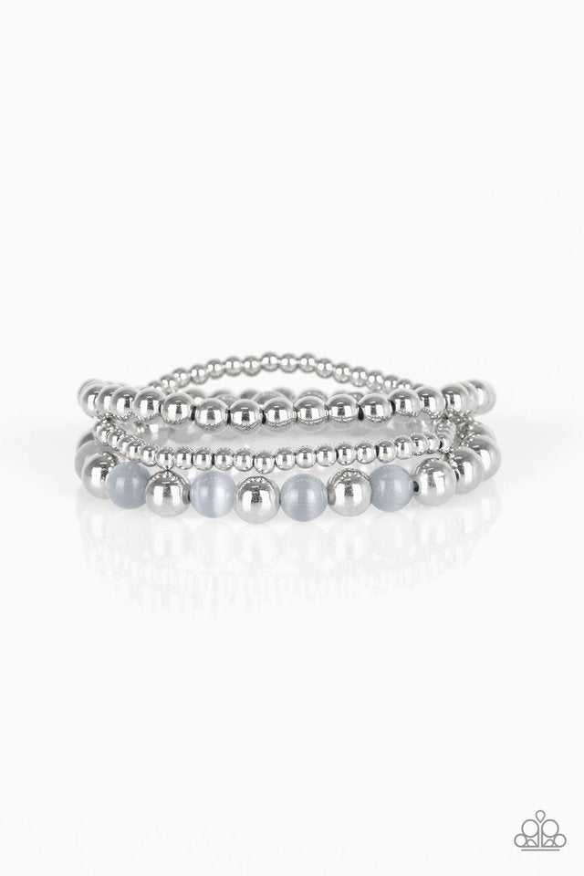 Always On The GLOW - Silver - Paparazzi Bracelet Image