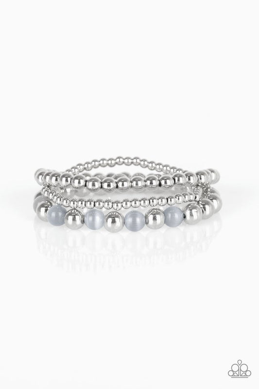 Always On The GLOW - Silver - Paparazzi Bracelet Image