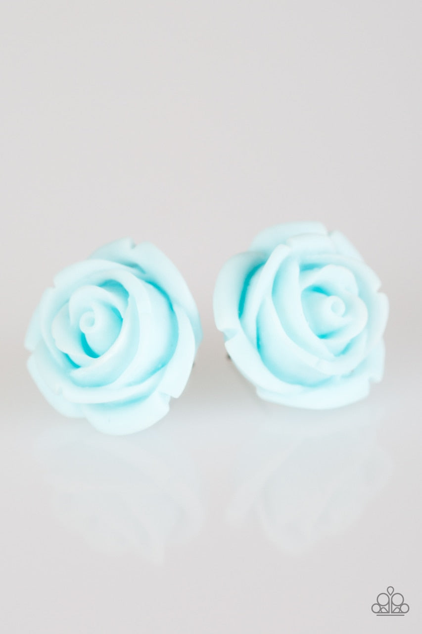 Paparazzi Earring ~ Rose Roulette - Blue