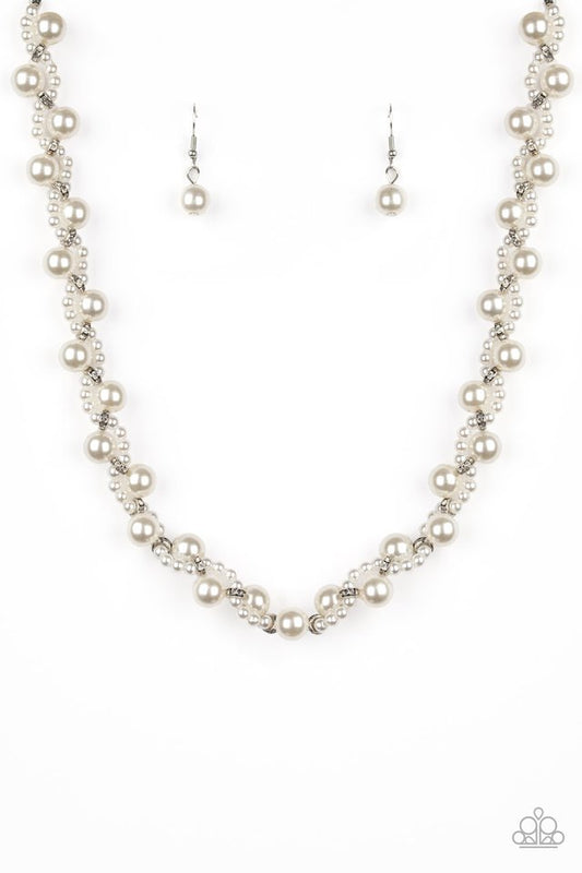 Paparazzi Necklace ~ Uptown Opulence - White