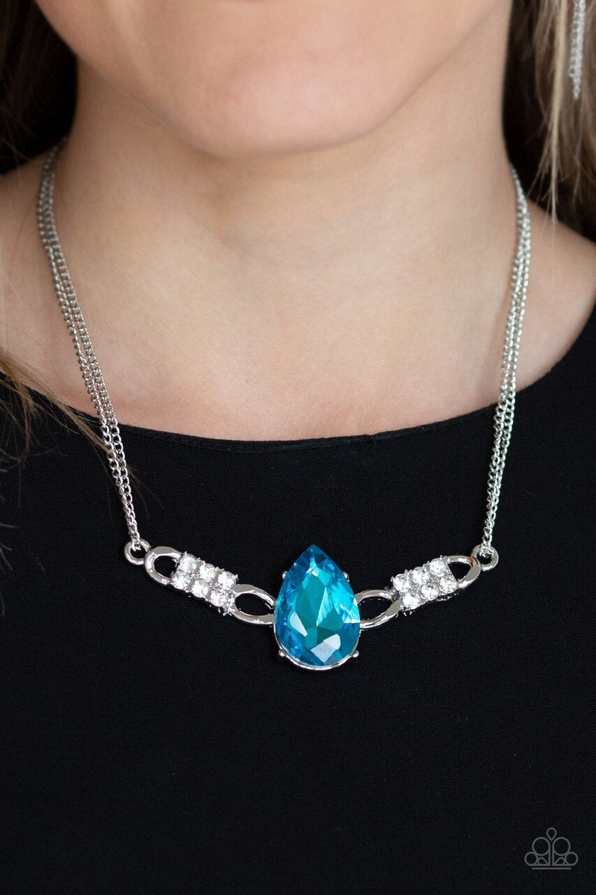 Paparazzi Necklace ~ Way To Make An Entrance - Blue