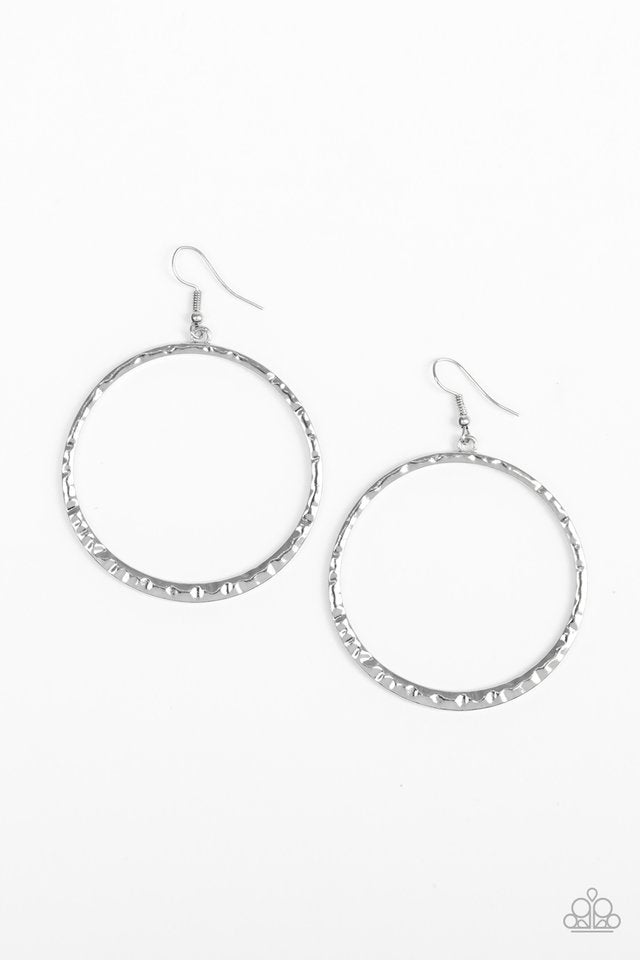 Paparazzi Earring ~ So Sleek - Silver