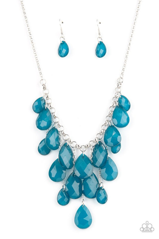 ​Front Row Flamboyance - Blue - Paparazzi Necklace Image
