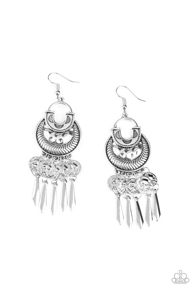 Paparazzi Earring ~ Give Me Liberty - Silver