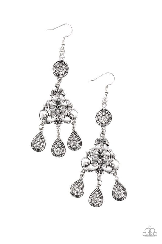 Paparazzi Earring ~ Royal Renovation - White