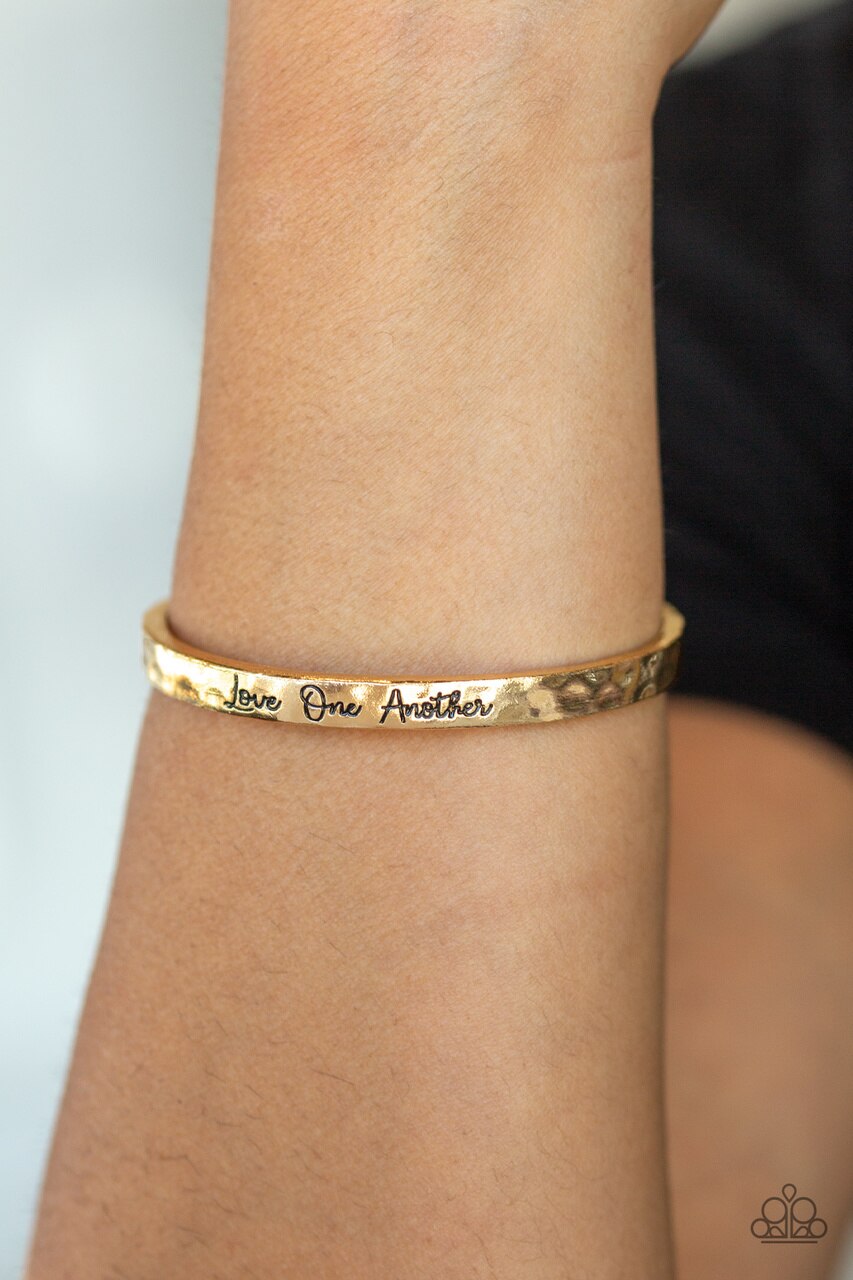 Paparazzi Bracelet ~ Love One Another - Gold