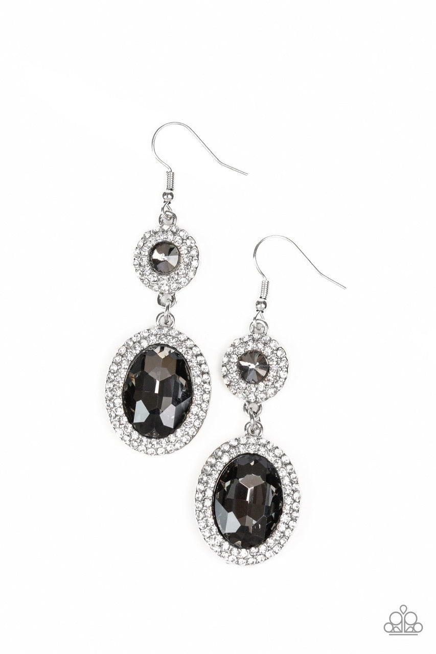 Paparazzi Earring ~ Let It BEDAZZLE - Silver