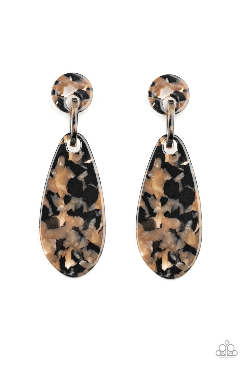 Paparazzi Earring ~ A HAUTE Commodity - Black