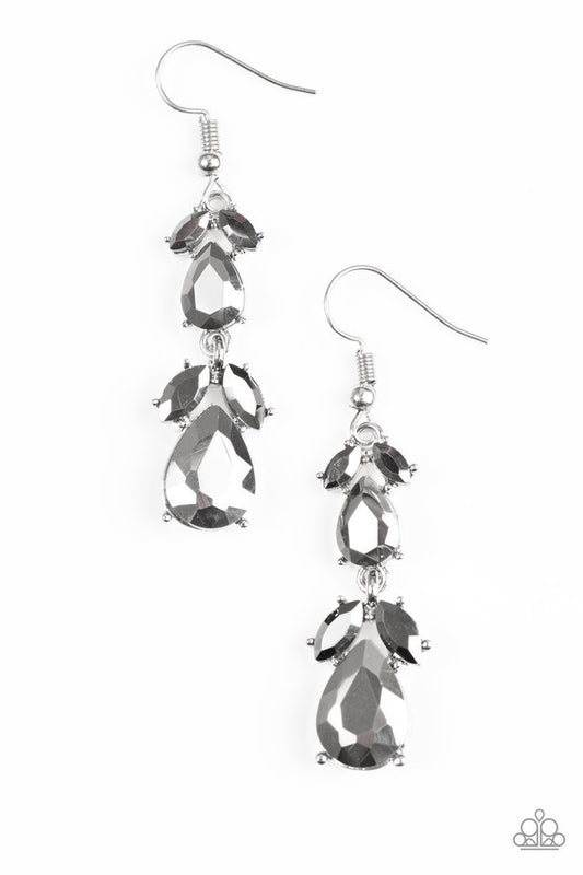 Paparazzi Earrings - Trophy Hall - Silver