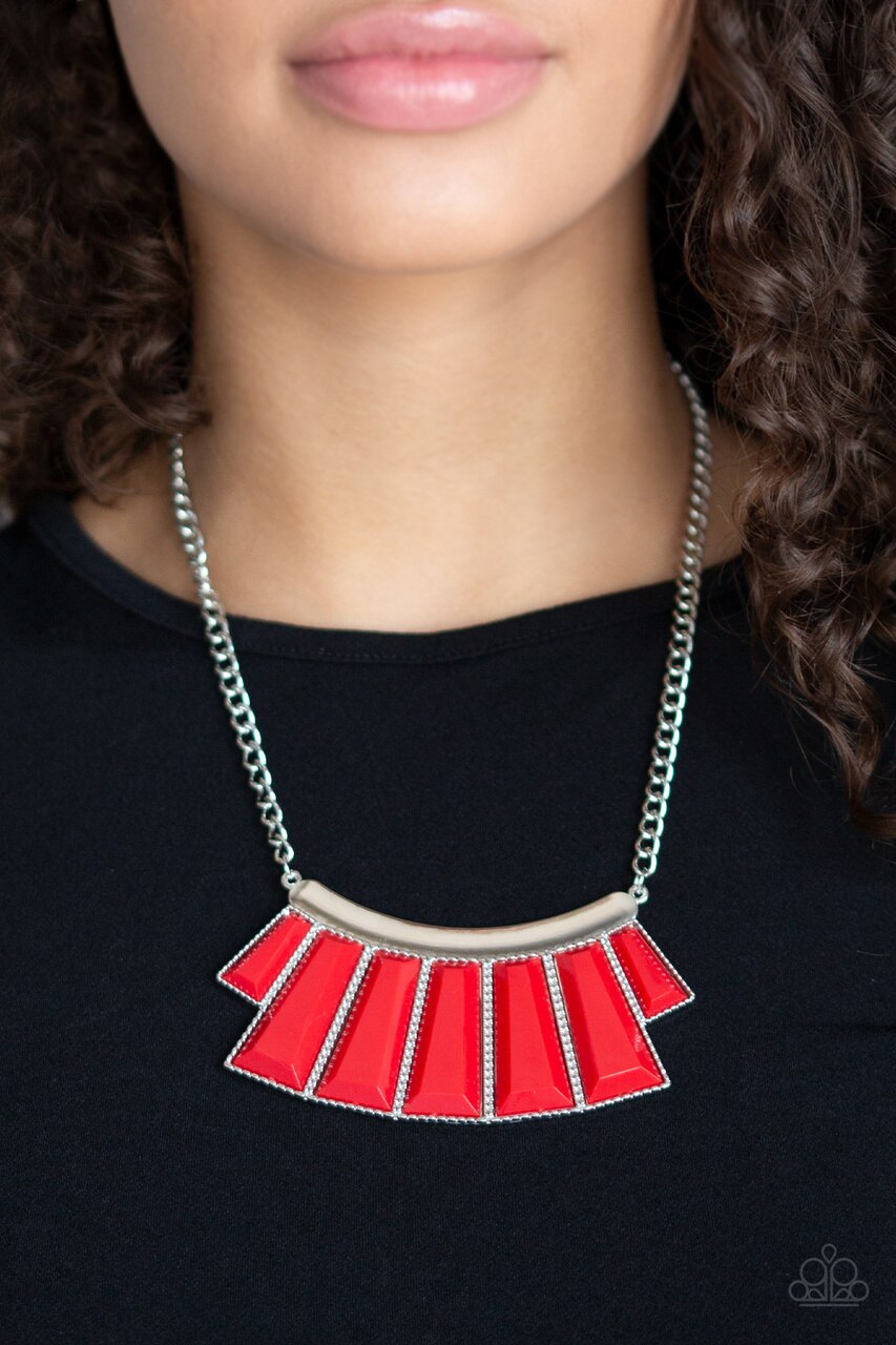 Paparazzi Necklace ~ Glamour Goddess - Red