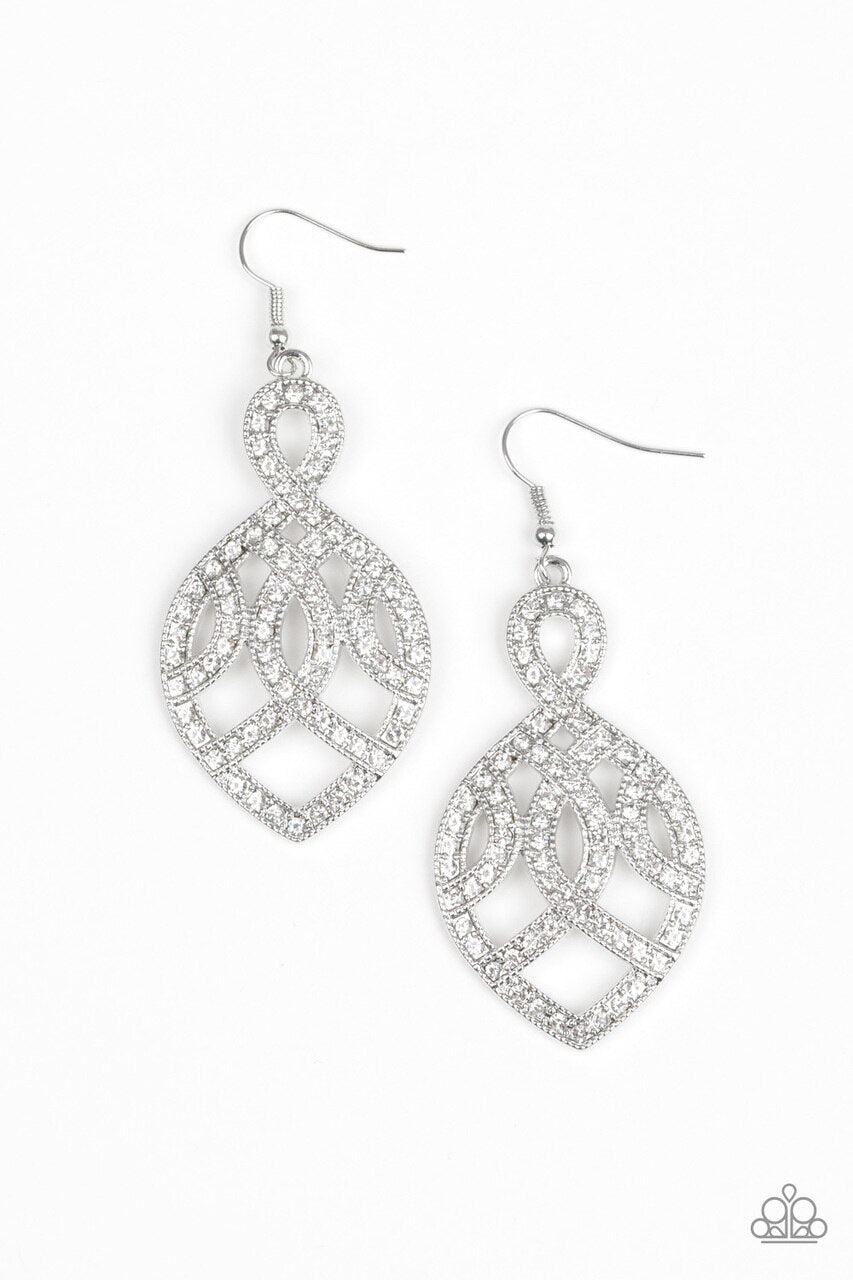 Paparazzi Earring ~ A Grand Statement - White