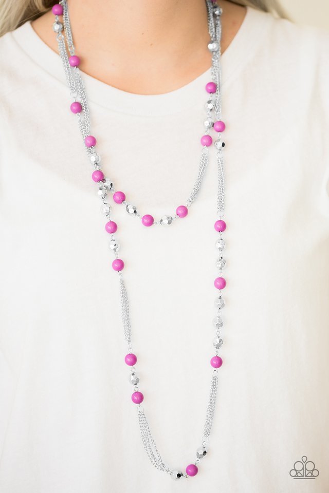 Paparazzi Necklace - Beautifully Bodacious - Purple