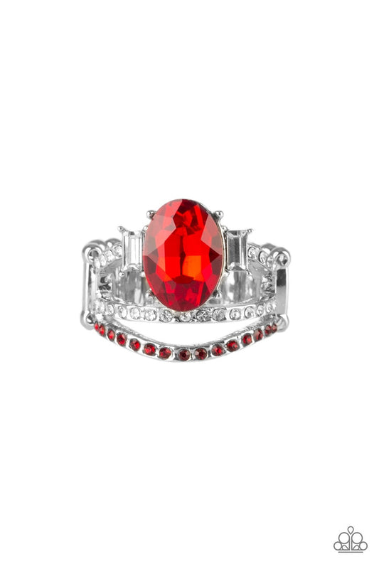 Paparazzi Ring ~ Spectacular Sparkle - Red