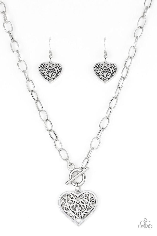 Paparazzi Necklace ~ Victorian Romance - Silver