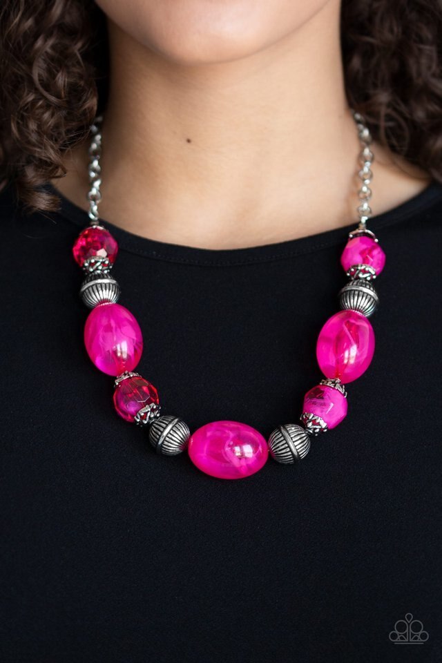 Paparazzi Necklace ~ Ice Melt - Pink