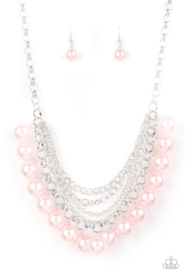 Paparazzi Necklace ~ One-Way WALL STREET - Pink