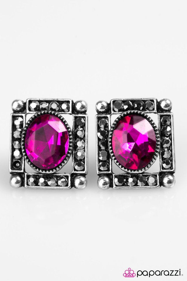 Paparazzi Earrings - Backstage Broadway - Pink