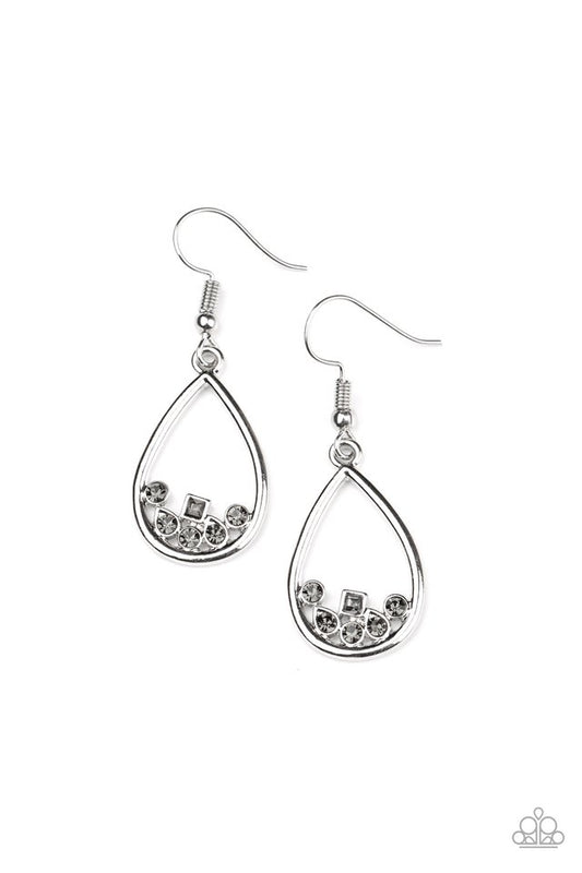 Raindrop Radiance - Silver - Paparazzi Earring Image