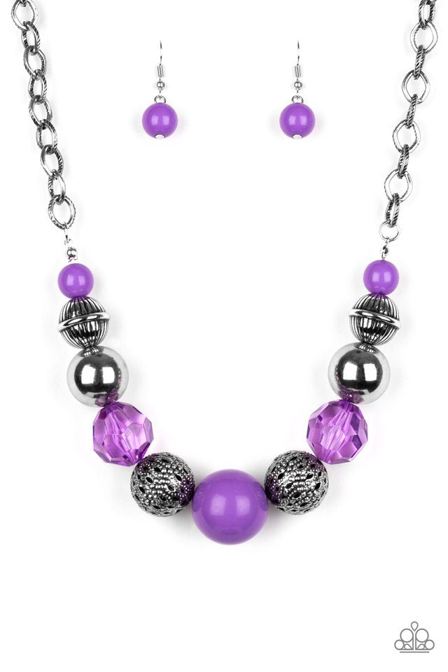 Paparazzi Necklace ~ Sugar, Sugar - Purple