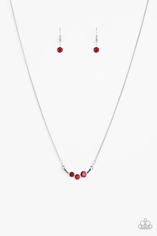 Paparazzi Necklace ~ Sparkling Stargazer - Red